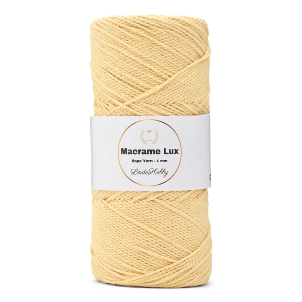 LindeHobby Macrame Lux, Knyttegarn, 1 mm